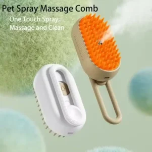 3-in-1 Pet Grooming Brush with Spray – Cat & Dog Steamer Brush for Hair Removal and Detangling - Image 3